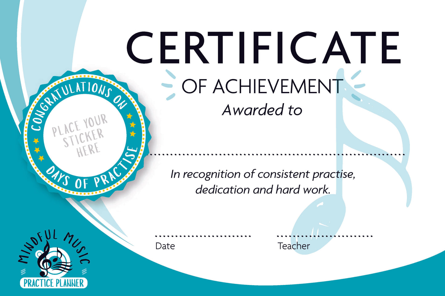 Practice Certificates - Pack of 8