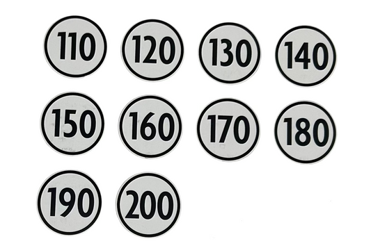 Number stickers for the Certificates for Piano, guitar, violin or drum lessons.