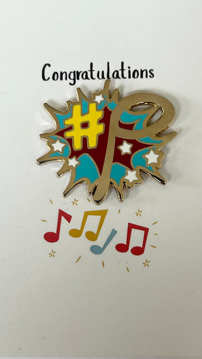 Practice Pins - 4 designs for 100 days of Music Practice for piano, guitar, violin or drum lessons