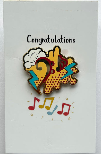 Practice Pins - 4 designs for 100 days of Music Practice for piano, guitar, violin or drum lessons