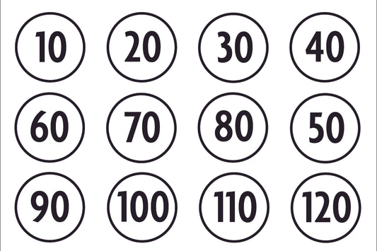 Numbered Practice Stickers